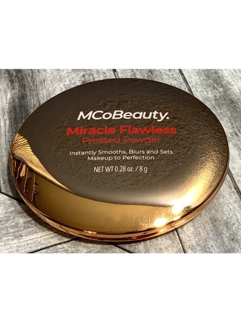 MCoBeauty Miracle Flawless Pressed Powder 3 Medium Warm 0.28 Oz Compact